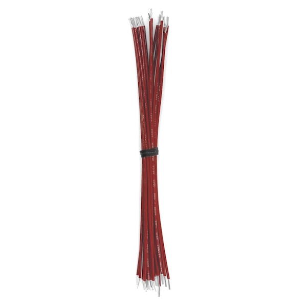 Lead Wire, UL1061, 16 AWG, Red, 1 ft, 100 PK